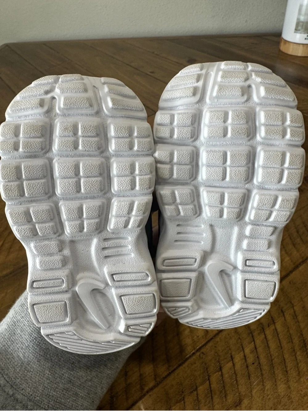 Nike Black and Gray Infant Velcro Sneakers